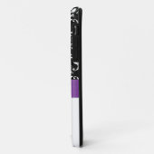 パーソナライズな紫色の黒いダマスク織のiPhone 5の箱 Case-Mate iPhoneケース (裏面/左)