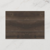 パーソナライズな結婚のアドバイスカード-素朴な木 コーリングカード (裏面)