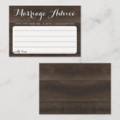 パーソナライズな結婚のアドバイスカード-素朴な木 コーリングカード (正面/裏面)