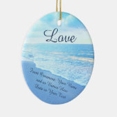 パーソナライズな結婚式のオーナメント、ビーチのオーナメント セラミックオーナメント (右)