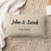 パーソナライズな結婚式のカップル家族名前のギフト ランバークッション (ブランケット)