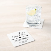 パーソナライズな結婚式のコースター スクエアペーパーコースター (インサイチュ)