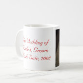 パーソナライズな結婚式のマグ コーヒーマグカップ (正面左)