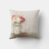 パーソナライズな結婚式のメーソンジャーのバラの装飾用クッション クッション (裏面)