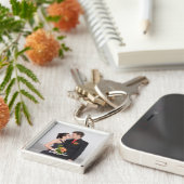 パーソナライズな結婚式の写真愛記念品Keychain キーホルダー (側面)