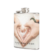 パーソナライズな結婚式の写真永久に及び常に フラスク (左)