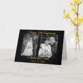 パーソナライズな結婚式の写真第50記念日 カード (黄色い花)