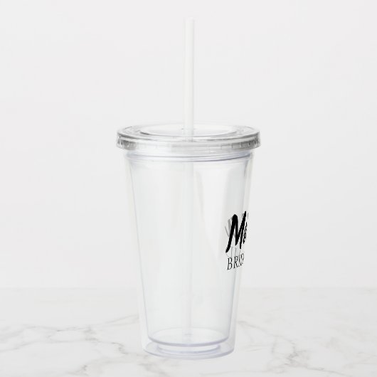 パーソナライズな結婚式の新婦付添人/メイド・オブ・オーナー（花嫁付き添い人） アクリルタンブラー (右)