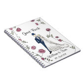 パーソナライズな結婚式の来客名簿のノート ノートブック (右側)