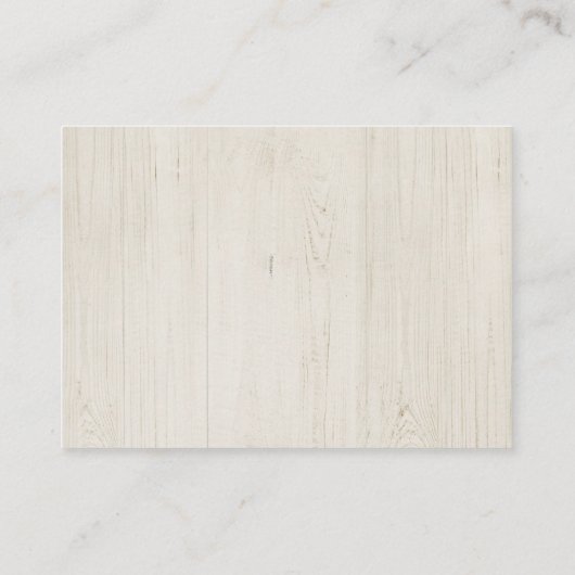 パーソナライズな結婚式の祈りの言葉カード-素朴な木 コーリングカード (裏面)