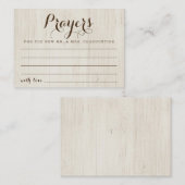 パーソナライズな結婚式の祈りの言葉カード-素朴な木 コーリングカード (正面/裏面)