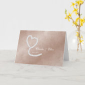 パーソナライズな結婚式または記念日または婚約カード カード (黄色い花)