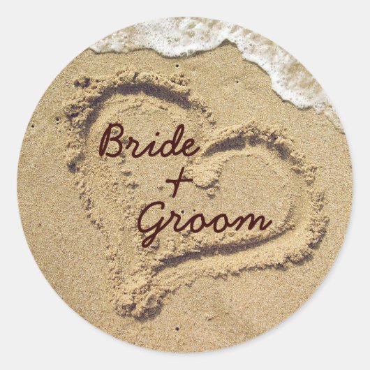 パーソナライズな結婚式用シール ラウンドシール (正面)
