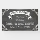 パーソナライズな結婚式、懇親会、お祝いの旗 横断幕 (横)