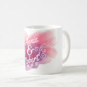 パーソナライズな結婚祝いの水彩画|のクラシックなマグ コーヒーマグカップ (正面右)