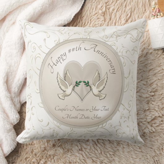 パーソナライズな綿記念日のギフトのアイディア、枕 クッション (ブランケット)