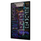 パーソナライズな繰り返す名前5の手紙のクリップボード クリップボード (左)