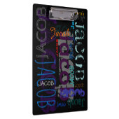 パーソナライズな繰り返す名前5の手紙のクリップボード クリップボード (右)