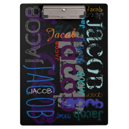 パーソナライズな繰り返す名前5の手紙のクリップボード クリップボード