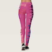 パーソナライズな繰り返す名前5の手紙のレギンス レギンス (裏面)