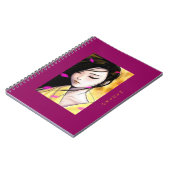 パーソナライズな美しい日本製アニメの女性のアートワーク ノートブック (左側)