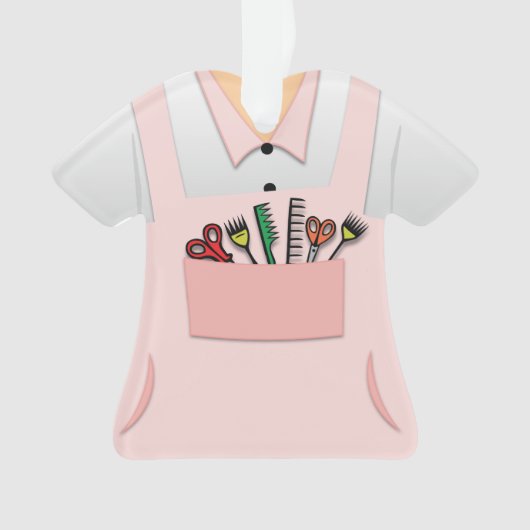 パーソナライズな美容院の美容師のオーナメント オーナメント (正面)