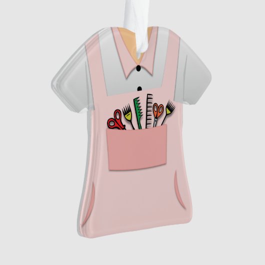 パーソナライズな美容院の美容師のオーナメント オーナメント (正面)