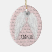 パーソナライズな羽の天使の翼 セラミックオーナメント (右)