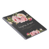 パーソナライズな聖なる書物、経典ジャーナル水彩画の花 ノートブック (右側)