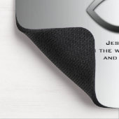 パーソナライズな聖書の詩のイエス・キリストの魚 マウスパッド (コーナー)