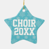 パーソナライズな聖歌隊音楽クリスマスのオーナメントのギフト セラミックオーナメント (正面)