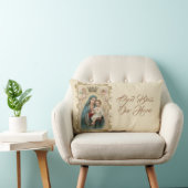 パーソナライズな聖母マリアのベビーのイエス・キリストの金ゴールドの装飾 ランバークッション (椅子)