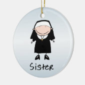 パーソナライズな職業尼僧の宗教職業 セラミックオーナメント (左)