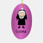 パーソナライズな職業尼僧の宗教職業 セラミックオーナメント (右)