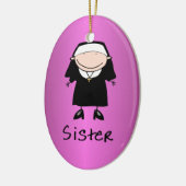パーソナライズな職業尼僧の宗教職業 セラミックオーナメント (左)