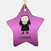 パーソナライズな職業尼僧の宗教職業 セラミックオーナメント (左)