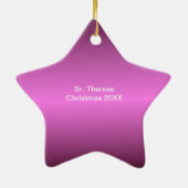 パーソナライズな職業尼僧の宗教職業 セラミックオーナメント (裏面)