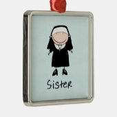 パーソナライズな職業尼僧の宗教職業 メタルオーナメント (右)