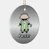 パーソナライズな職業牧師の宗教聖職者 セラミックオーナメント (右)