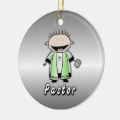 パーソナライズな職業牧師の宗教聖職者 セラミックオーナメント (左)