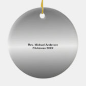 パーソナライズな職業牧師の宗教聖職者 セラミックオーナメント (裏面)