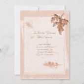パーソナライズな自然な押された花の一見 招待状 (裏面)