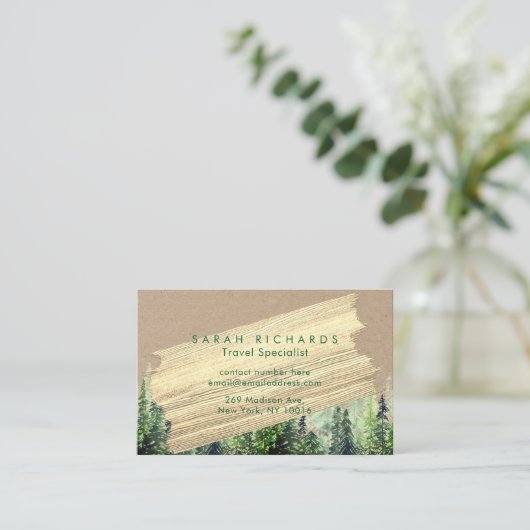 パーソナライズな自然の景色の名刺 名刺 (スタンド正面)