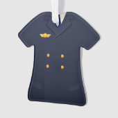 パーソナライズな航空会社のパイロットの副操縦士のクリスマス オーナメント (正面)