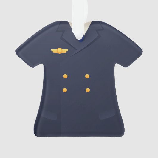 パーソナライズな航空会社のパイロットの副操縦士のクリスマス オーナメント (正面)