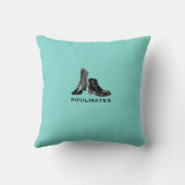 パーソナライズな良きパートナーの枕青 クッション (裏面)