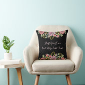 パーソナライズな花のやる気を起こさせるな引用文 クッション (椅子)