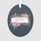 パーソナライズな花のダンスの先生 オーナメント (正面)