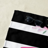 パーソナライズな花のビーチタオル ビーチタオル (インサイチュ)