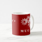 パーソナライズな花のマグ コーヒーマグカップ (正面右)